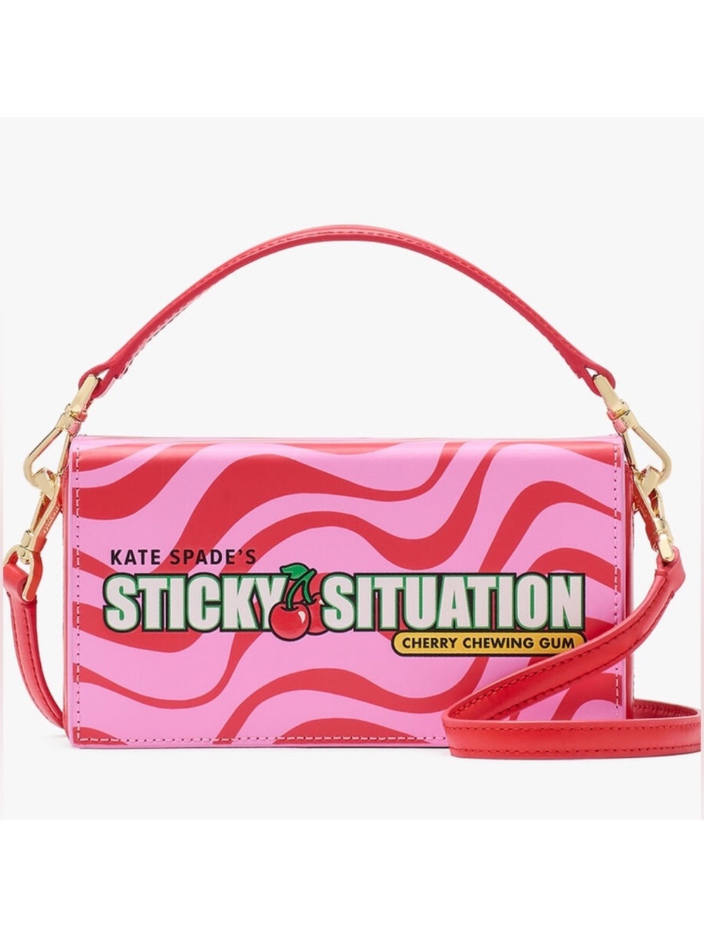 Kate Spade Sticky Situation Bubble Gum 3D Crossbody